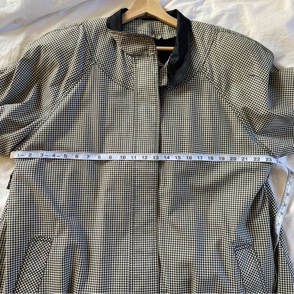 Vintage Fleet Street Black White Gingham Trench Coat - Picture 7 of 7